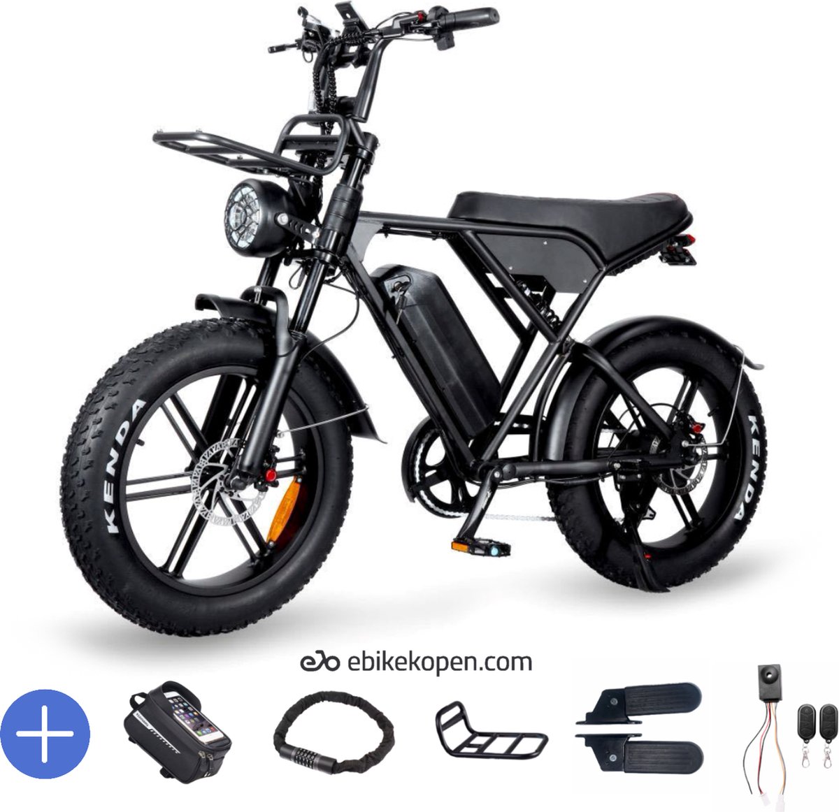 ebikekopen com ouxi h9 hydraulisch met slot alarmsysteem straatlegaal voorrekje fatbike elektrische fiets begrenzer met accessoires voetensteuntjes 2024 model