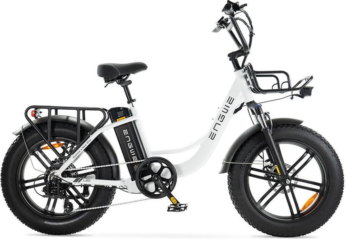 engwe l20 fatbike wit 250w elektrische fatbike