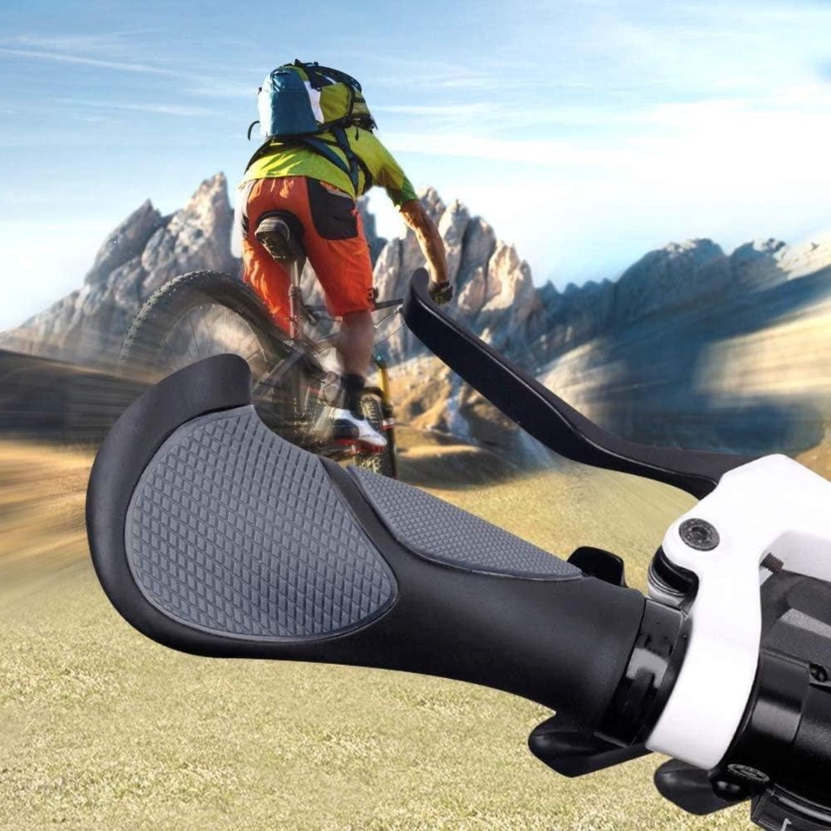 ergonomische fietshandgrepen voor mountainbike trekkingfiets e bike stadsfiets en vouwfiets lock on design antislip rubber 22 mm fiets grepen editie 2019