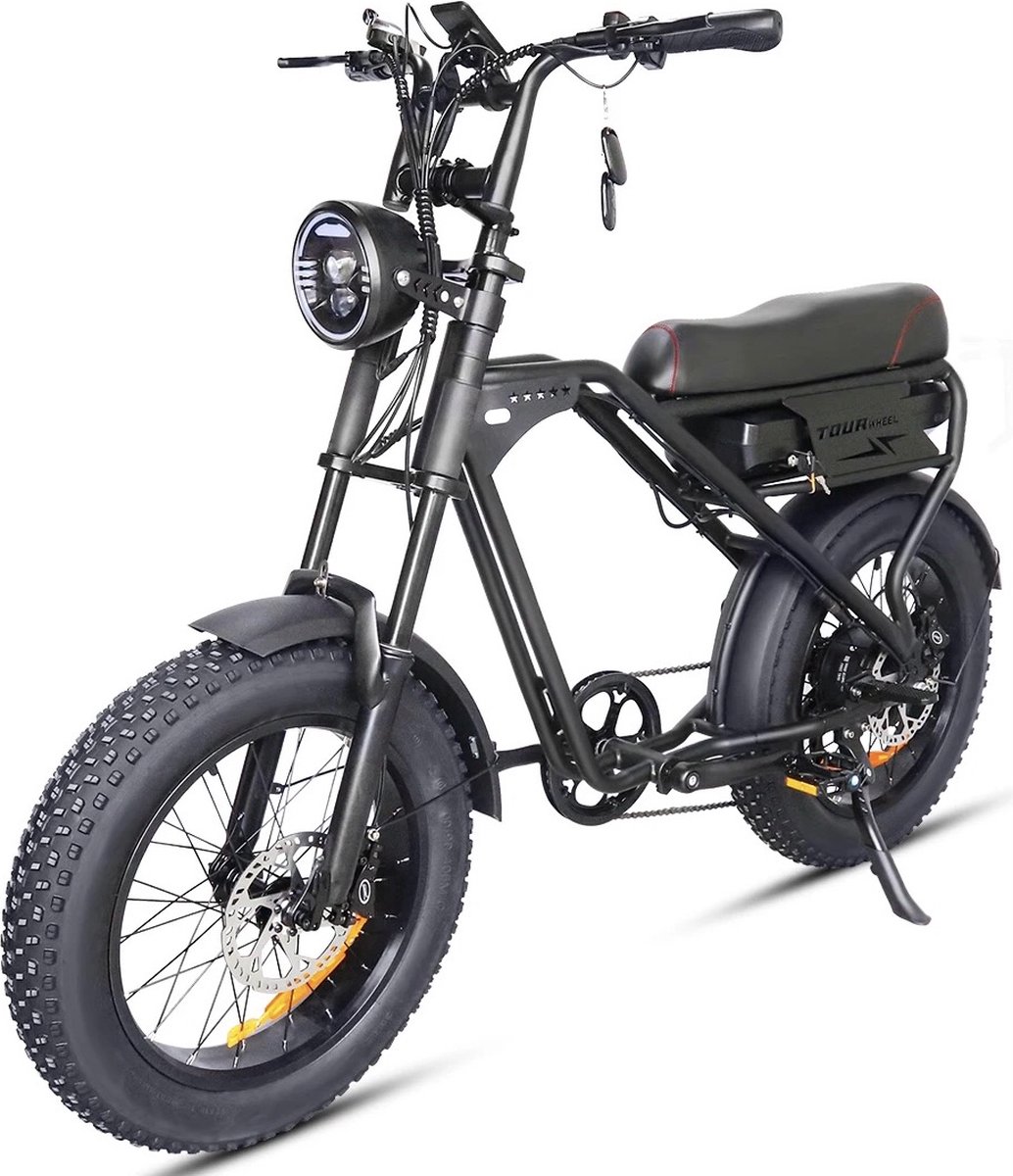 NinRyde - Tourwheel T3 Pro - Fatbike - 250W - 18.2Ah - Max. 25KM/H - Zwart - Incl. Achterrekje en Alarm Fiets (elektrisch) kopen online