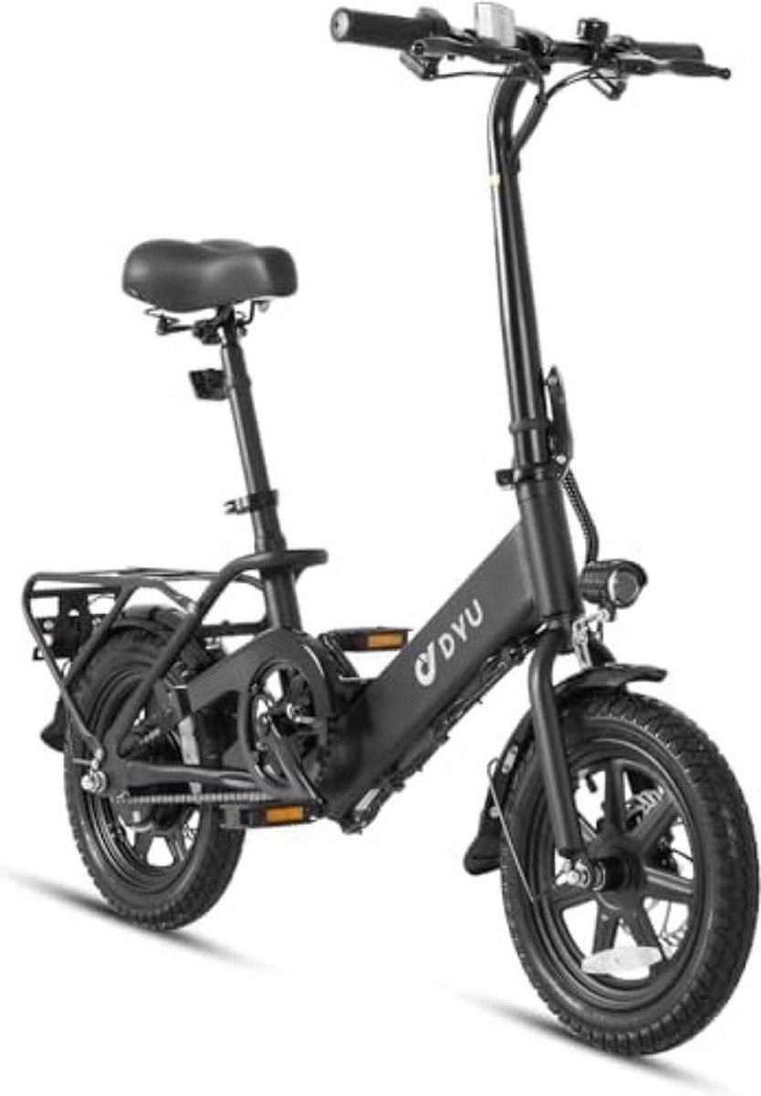 opvouwbare elektrische fiets 14 inch e bike met trapondersteuning 36v 7 5 ah batterij 3 rijmodi bagagedrager dubbele schijfrem compact draagbaar