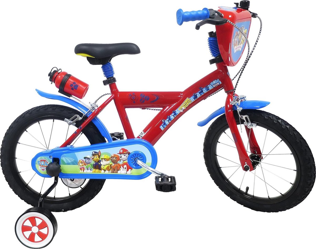 Paw Patrol 16 inch kinderfiets rood Kinderfiets kopen online