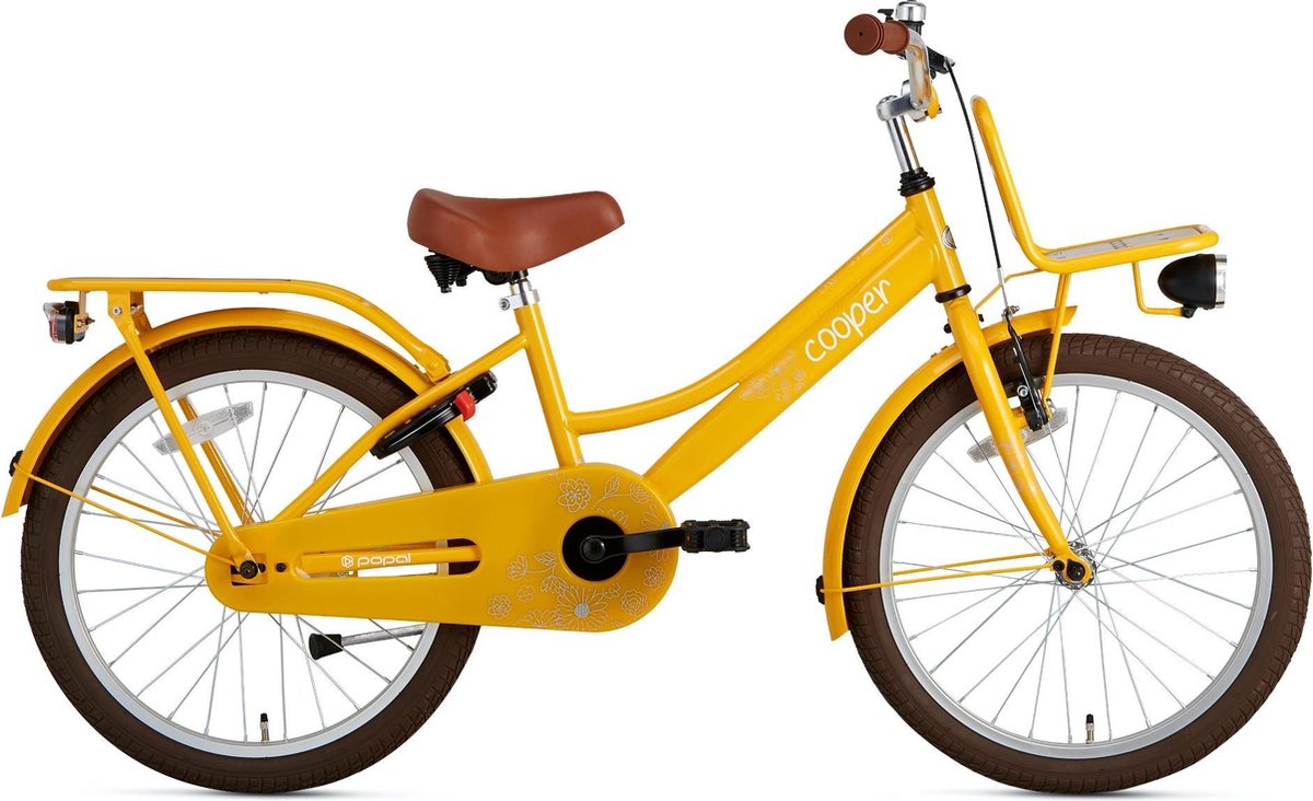 popal cooper bamboo meisjesfiets 20 inch geel