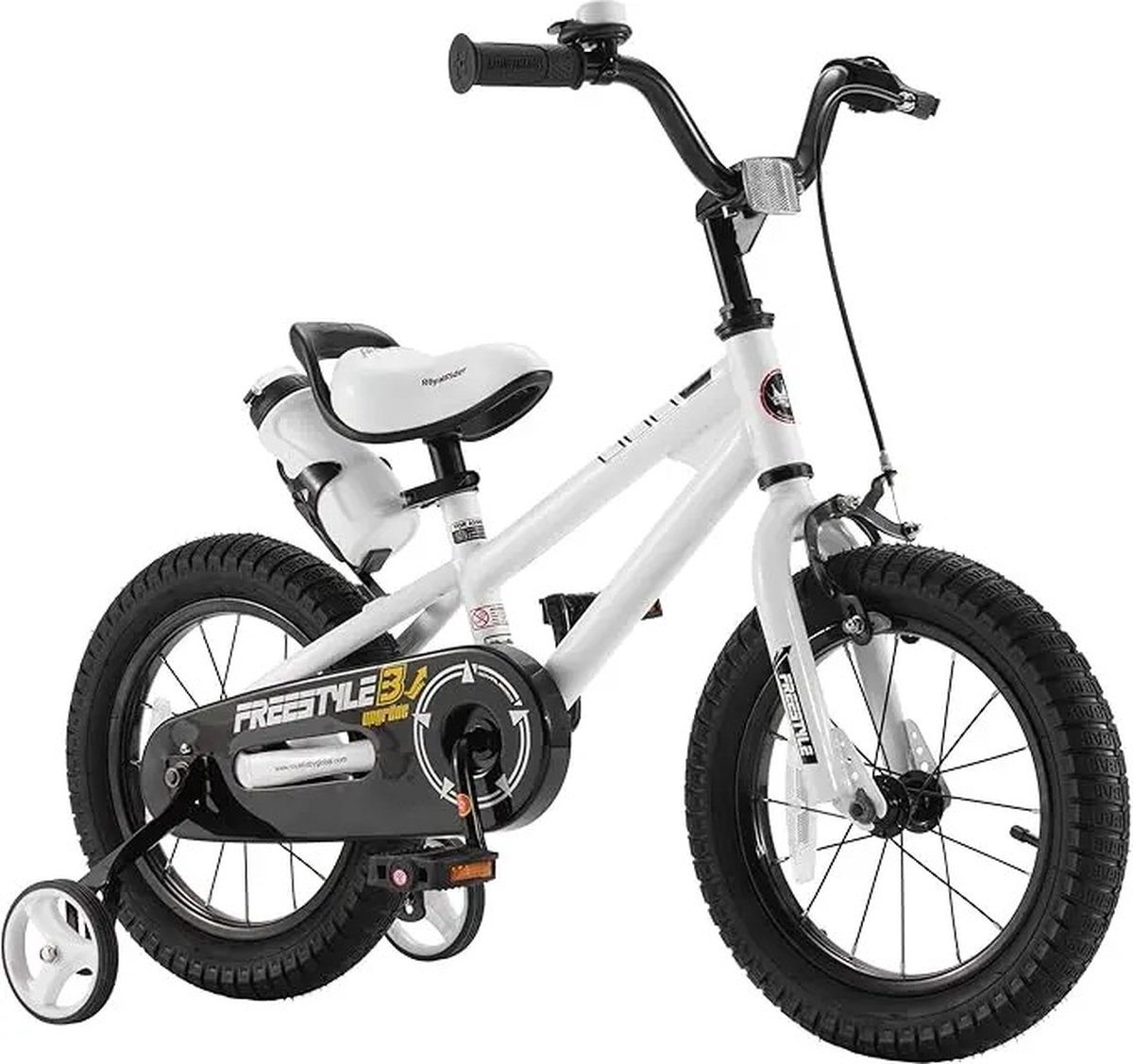RM Store® - Kinderfiets - Sportfiets - Fiets Voor Kinderen - Met Zijwieltjes - Voetrem - Handrem - Met Bel - Wit - 12 Inch Kinderfiets kopen online