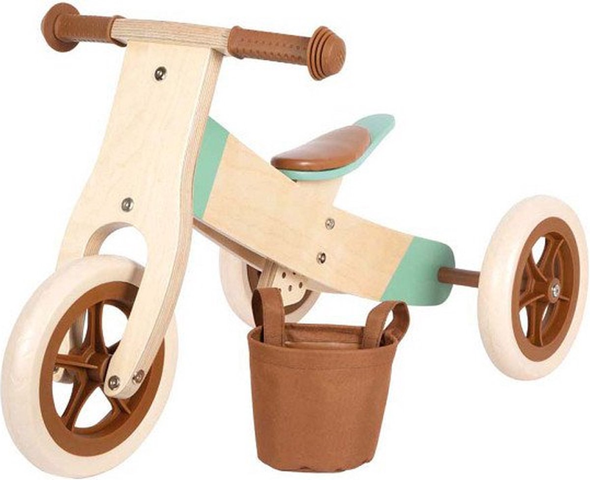 small foot houten driewieler trike karamel bruin