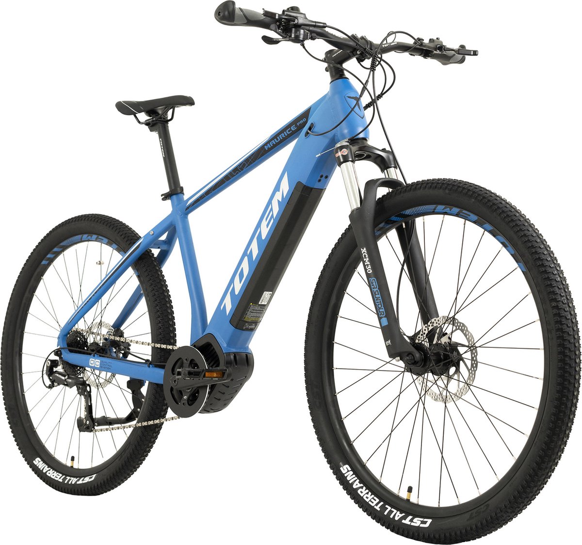 totem fiets elektrisch totem e mtb hardtail 29 maurice pro middenmotor 80nm 20ah ijsblauw 48 cm