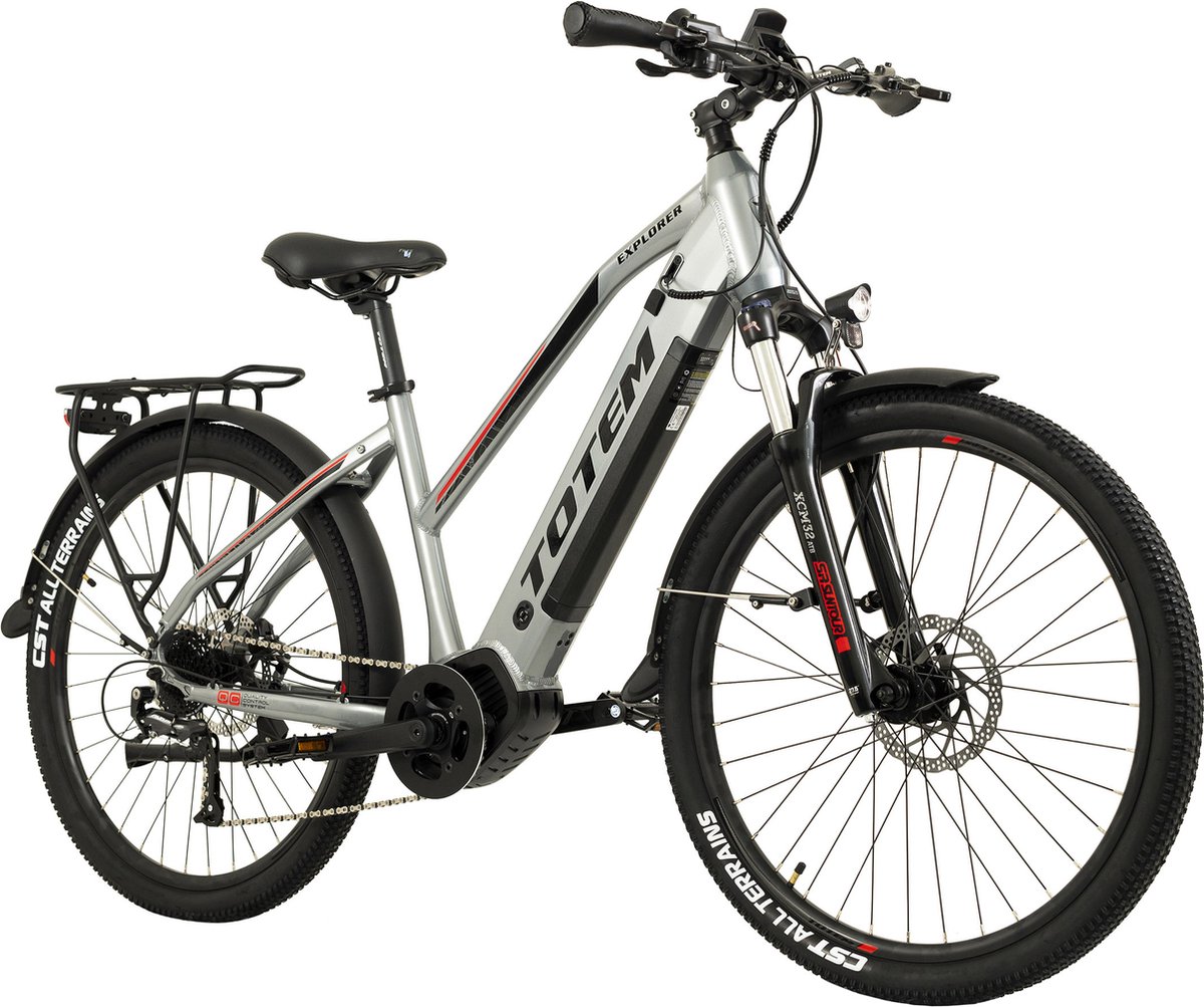 totem fiets elektrisch totem e suv 27 5 xpl 650 middenmotor 80nm 20ah zilver 46 cm