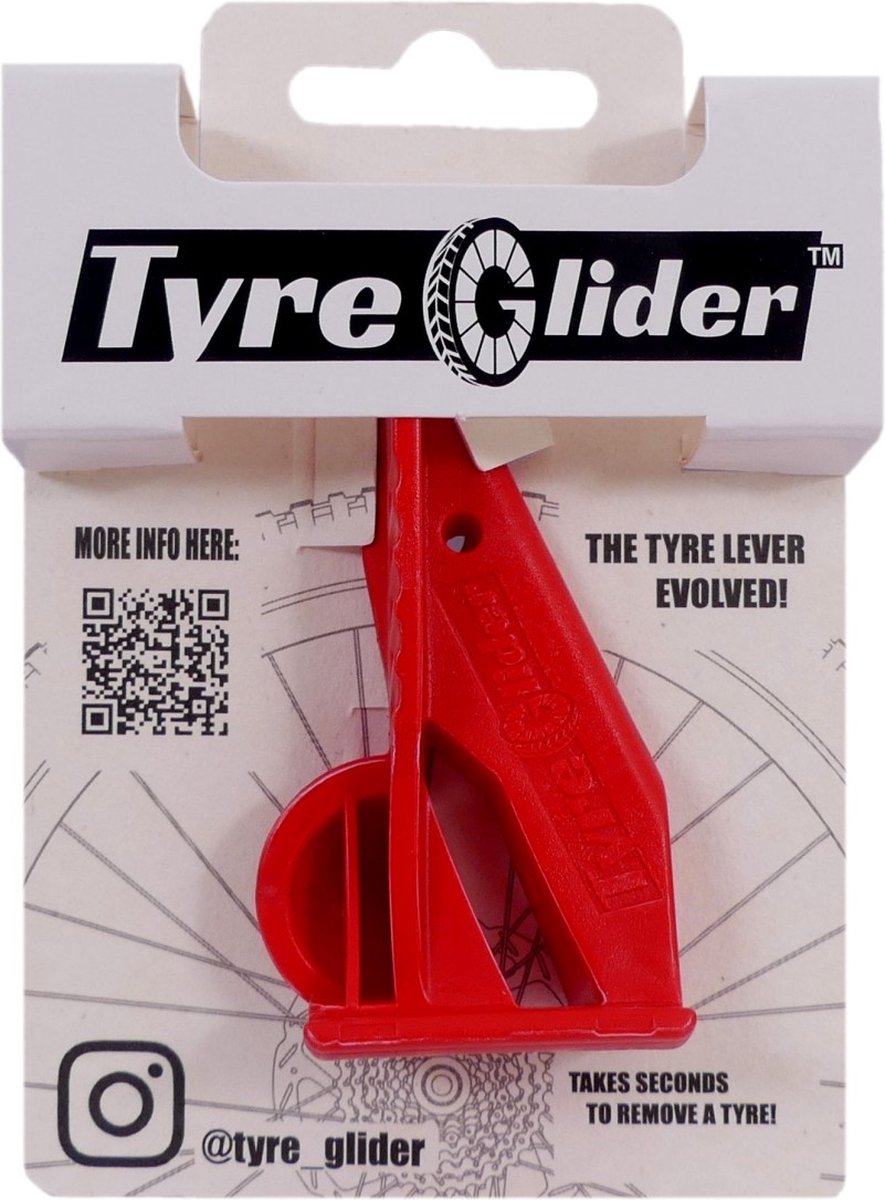 tyre glider ergonomische bandenafnemer 7 8 x 4 3 cm rood