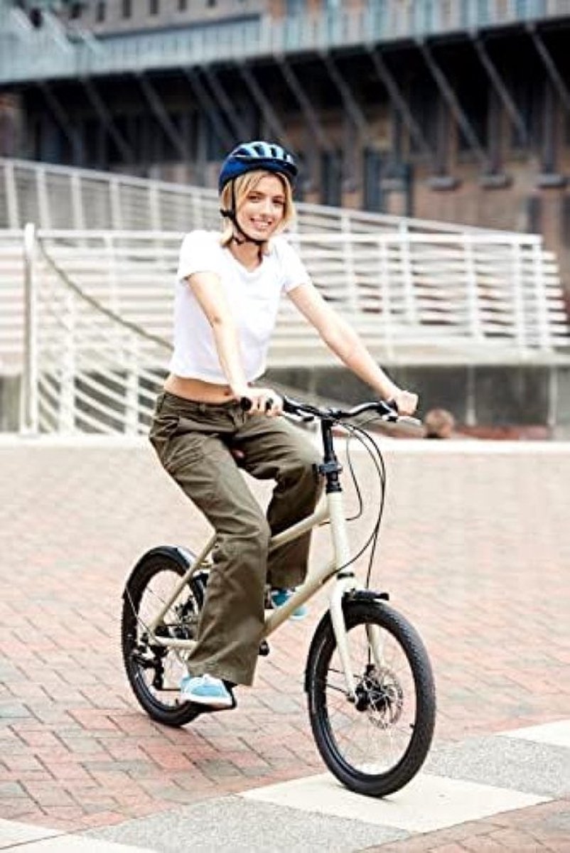 urban aluminium stadsfiets volwassenen 20 inch 6 versnellingen grijs