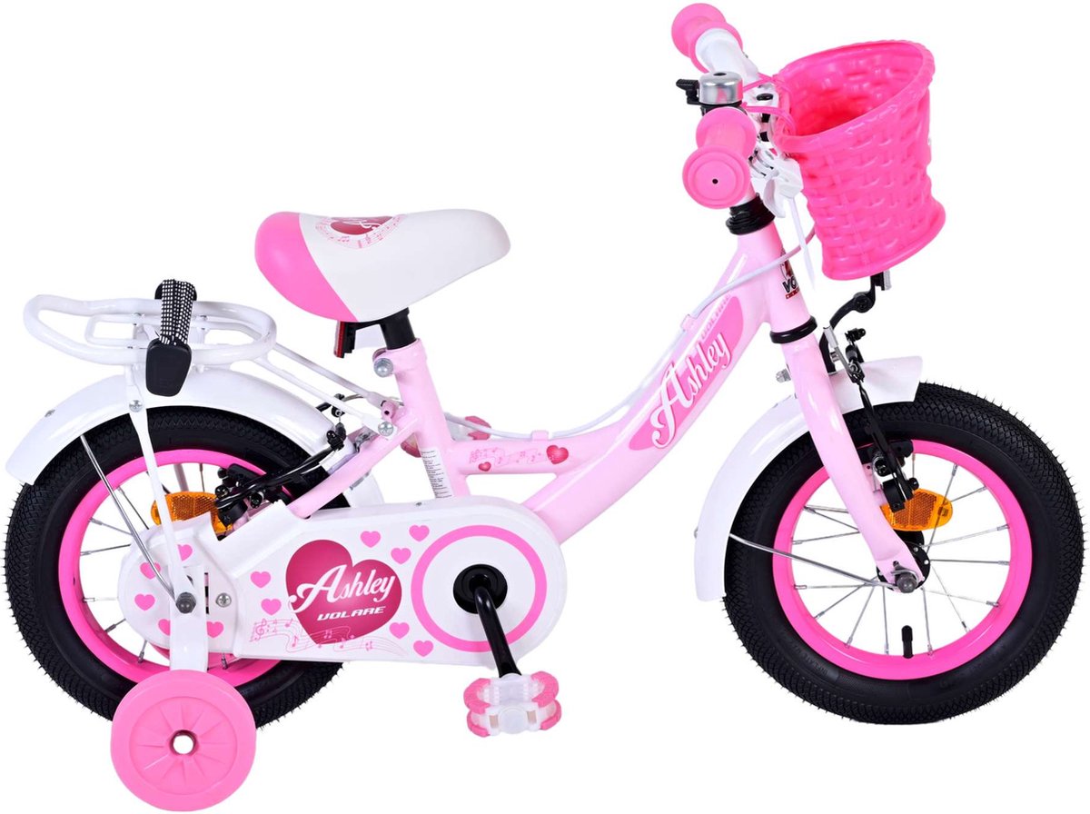 Volare Ashley Kinderfiets - Meisjes - 12 inch - Roze - Twee handremmen Kinderfiets kopen online
