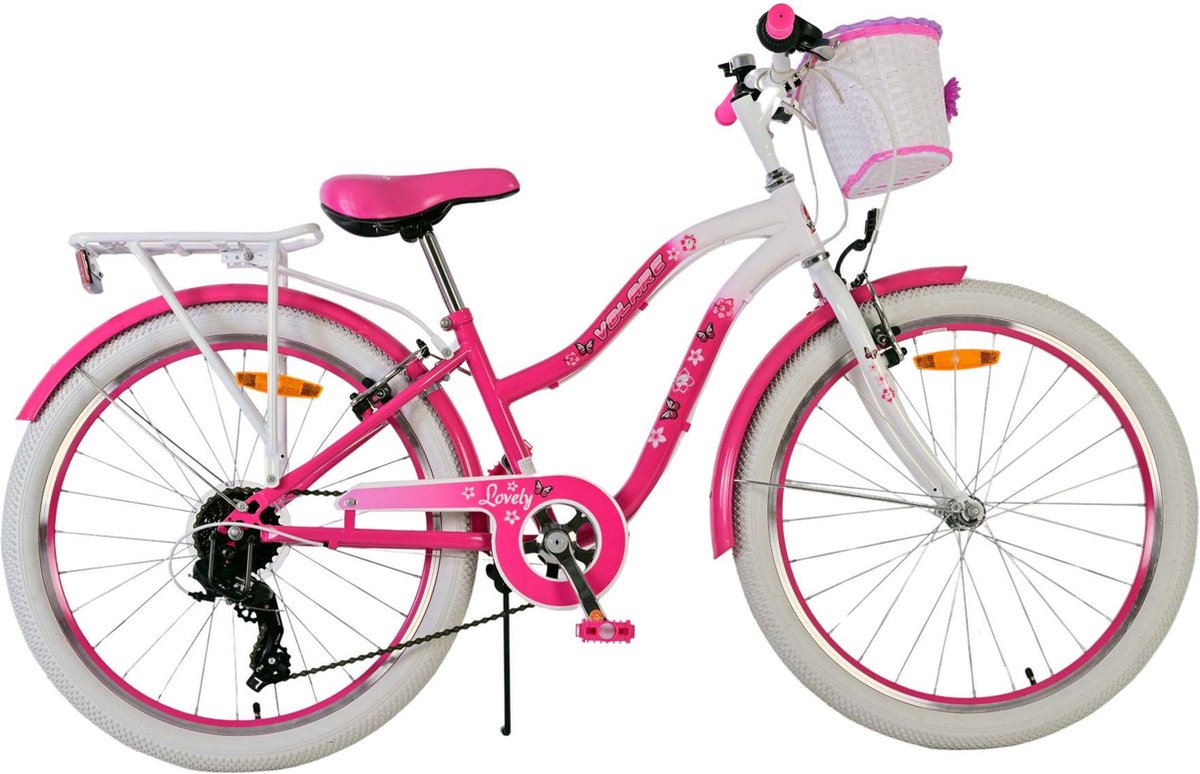 Volare Lovely Kinderfiets - Meisjes - 24 inch - Roze - 7 Kinderfiets kopen online