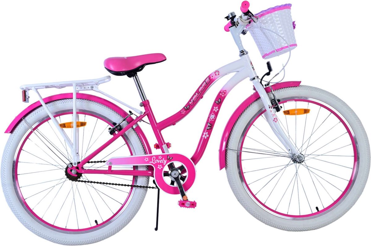 Volare Lovely Kinderfiets - Meisjes - 24 inch - Roze - Kinderfiets kopen online