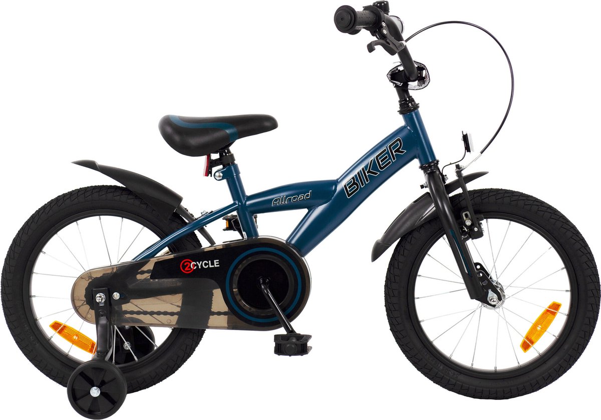 2cycle biker kinderfiets 16 inch blauw