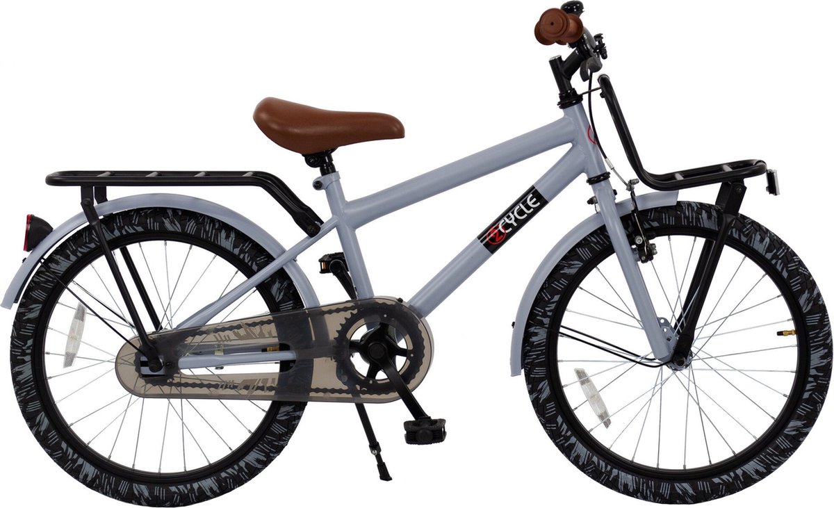 2cycle cargo 20 inch kinderfiets grijs