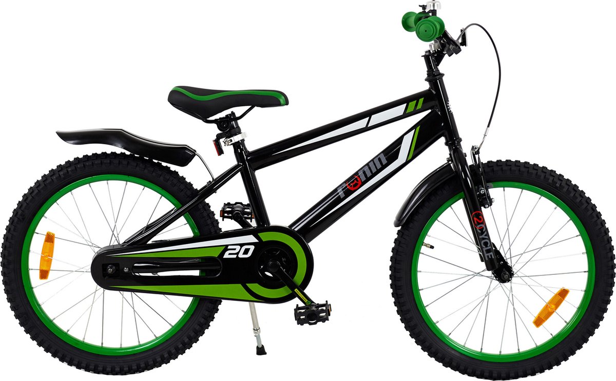 2Cycle Ronin - 20 inch - Zwart - Jongensfiets 6 tot 8 jaar Kinderfiets kopen online