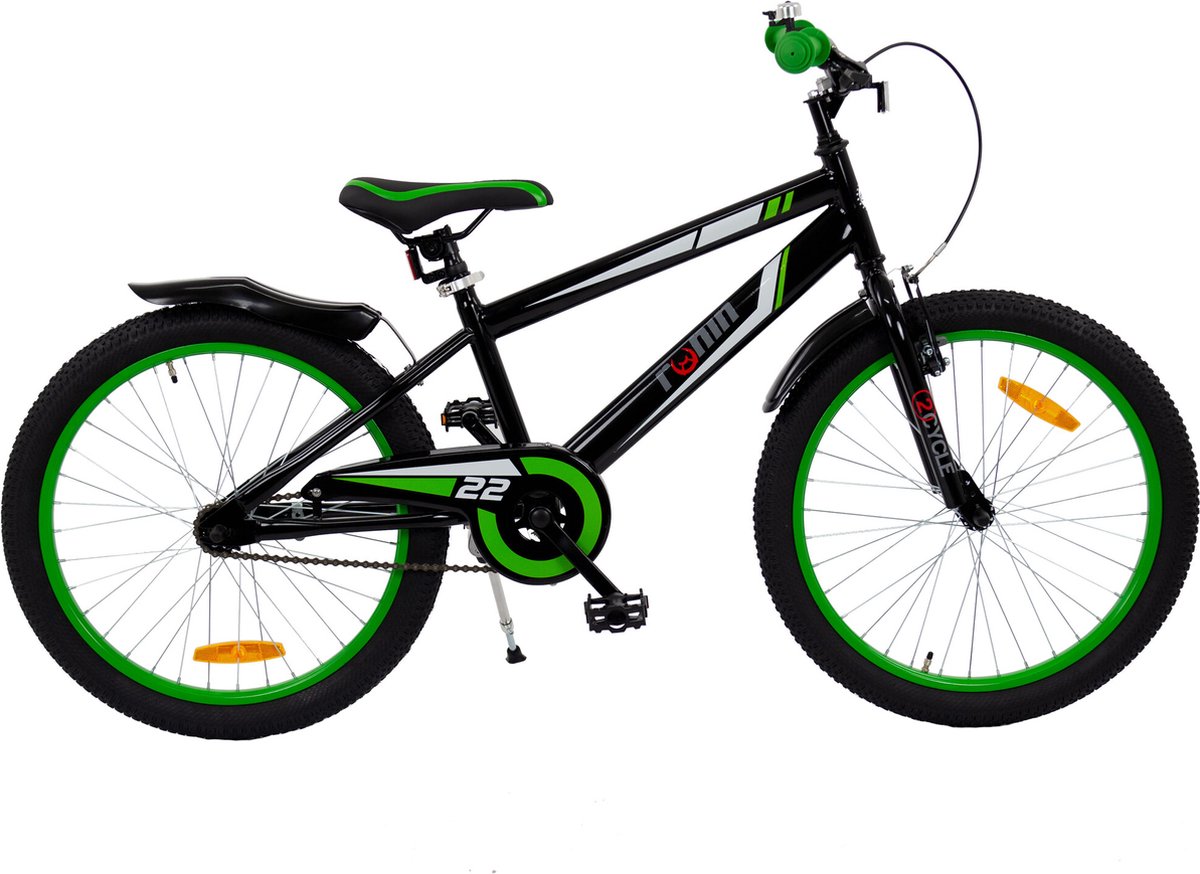 2Cycle Ronin - 22 inch - Zwart - Jongensfiets 7 tot 9 jaar Kinderfiets kopen online