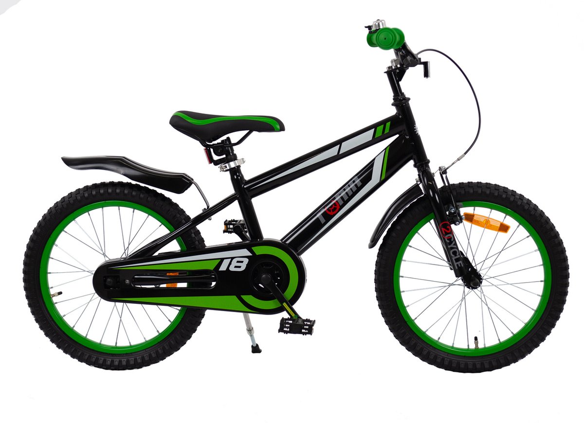 2cycle ronin zwart jongensfiets 5 tot 7 jaar