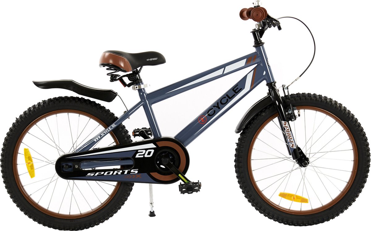 2Cycle Sports - Kinderfiets - 20 inch - Blauw-Grijs - Jongensfiets -20 inch fiets Kinderfiets kopen online