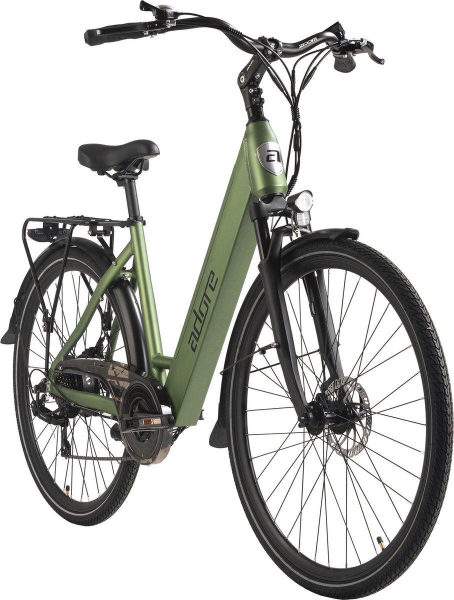 Adore Fiets (elektrisch) ADORE E-Citybike 28" aluminium stadsfiets CV-180 achtermotor 45NM / 12,8Ah Mei groen mat - 48 cm Fiets (elektrisch) kopen online