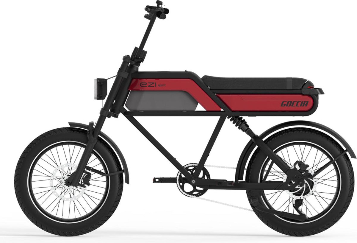 AGM Goccia Sport - Fatbike - Rood - 250W - Elektrische Fatbike Fiets (elektrisch) kopen online