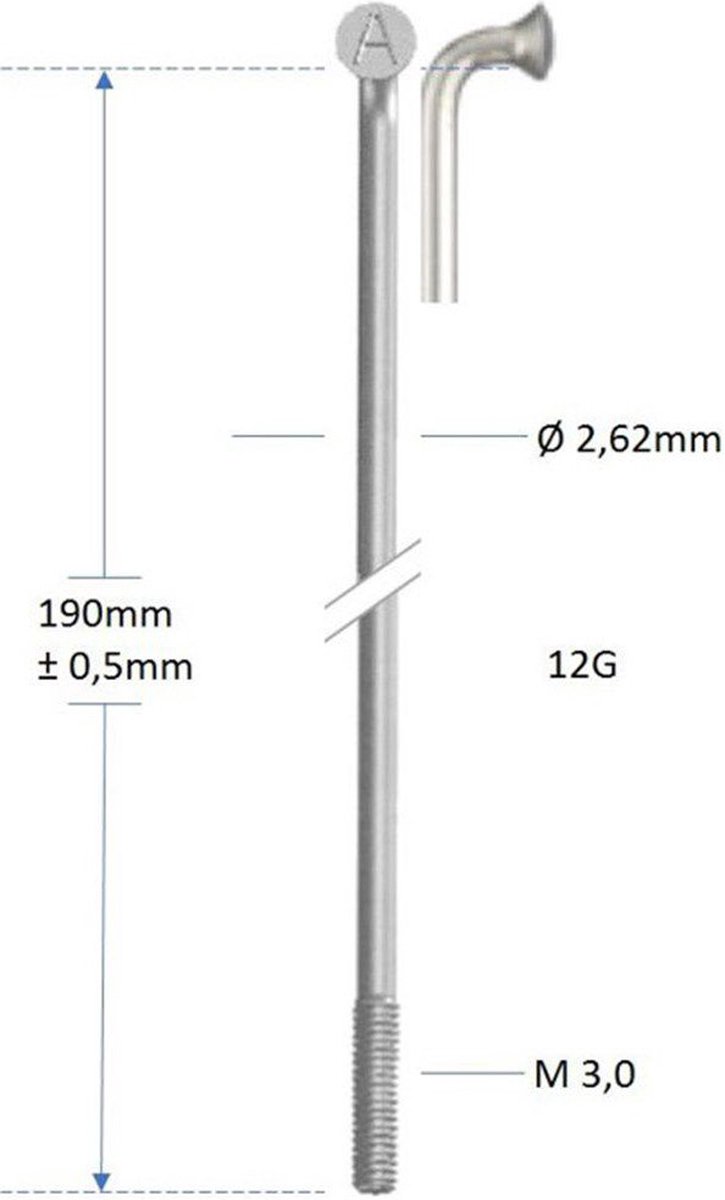 alpina spaak zink 12 230 zonder nippel 144st