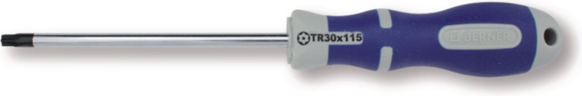 berner schroevendraaier torx schroeven bouten metaal blauw zilver torx topline tx 27 x 115mm