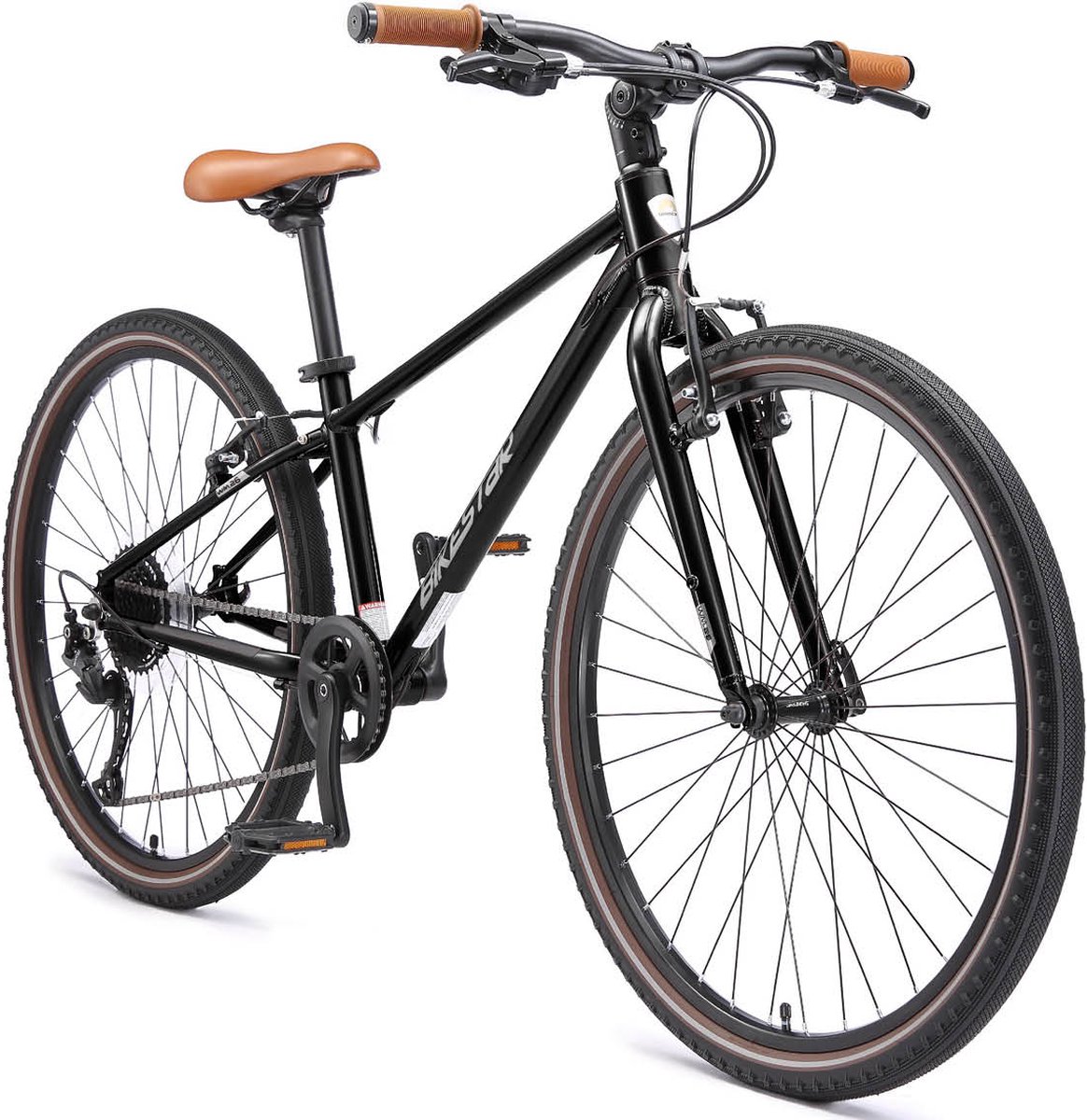 Bikestar jeugdfiets lichtgewicht 24 inch 8 speed zwart Kinderfiets kopen online