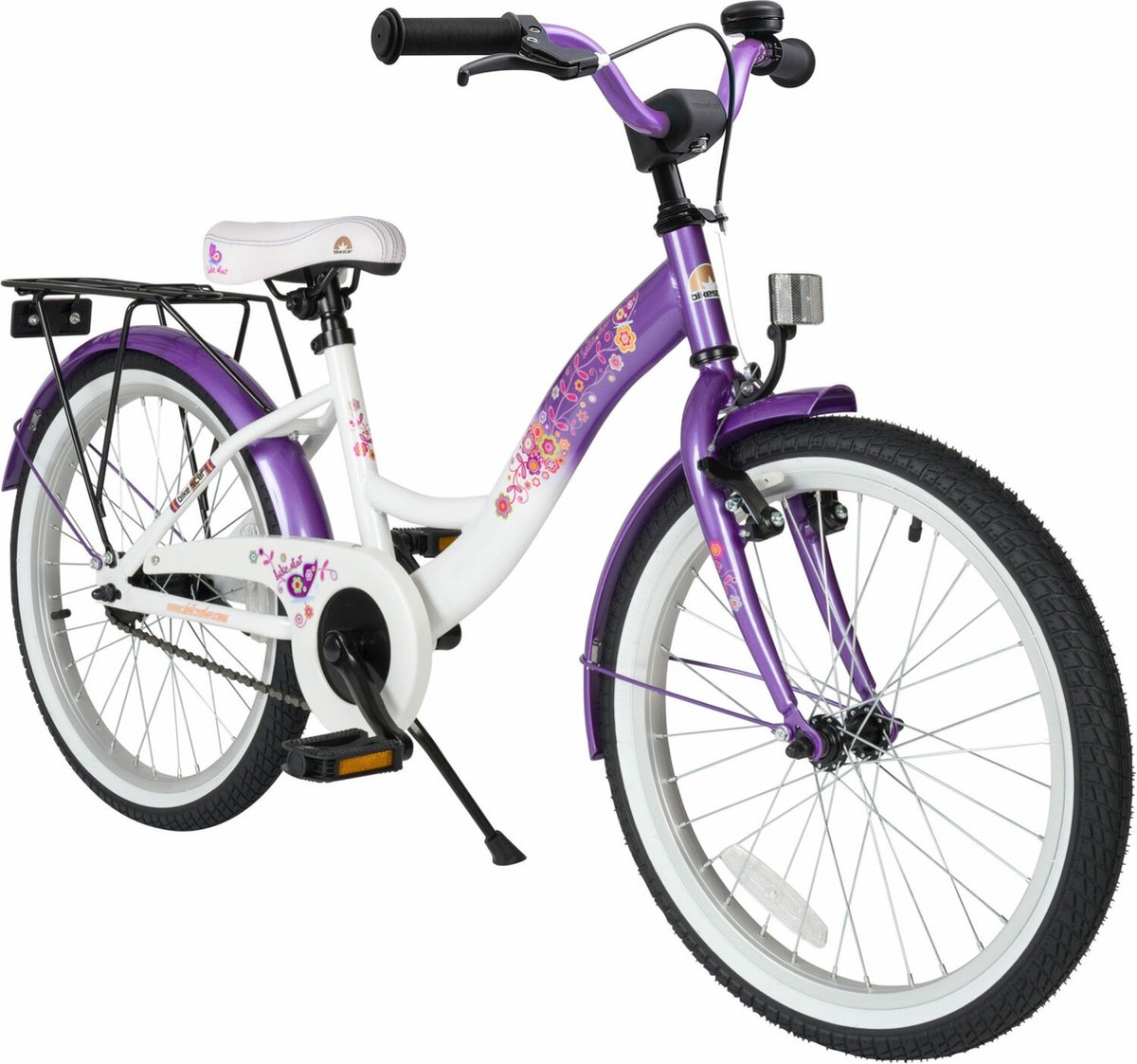 Bikestar kinderfiets Classic 20 inch lila/wit Kinderfiets kopen online