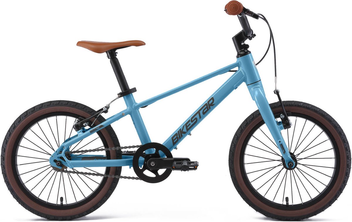 bikestar kinderfiets lichtgewicht 16 inch 1 speed blauw