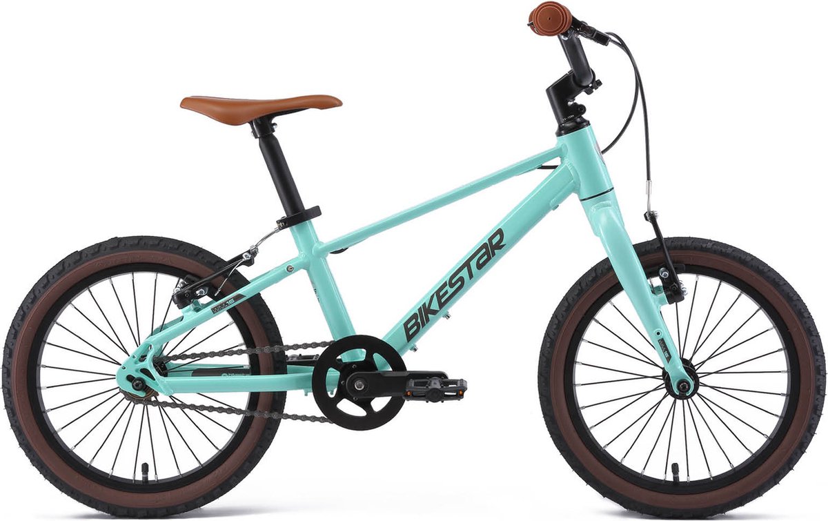 Bikestar kinderfiets lichtgewicht 16 inch 1 speed mintgroen Kinderfiets kopen online
