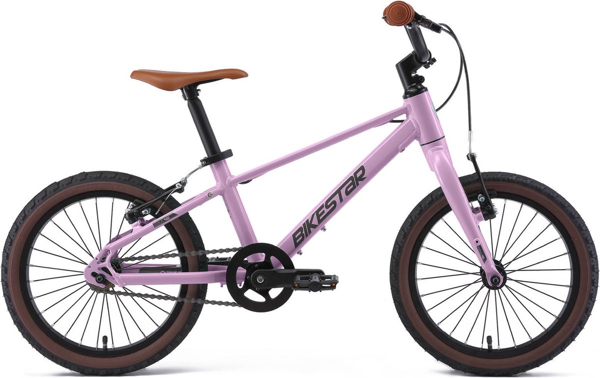 bikestar kinderfiets lichtgewicht 16 inch 1 speed roze