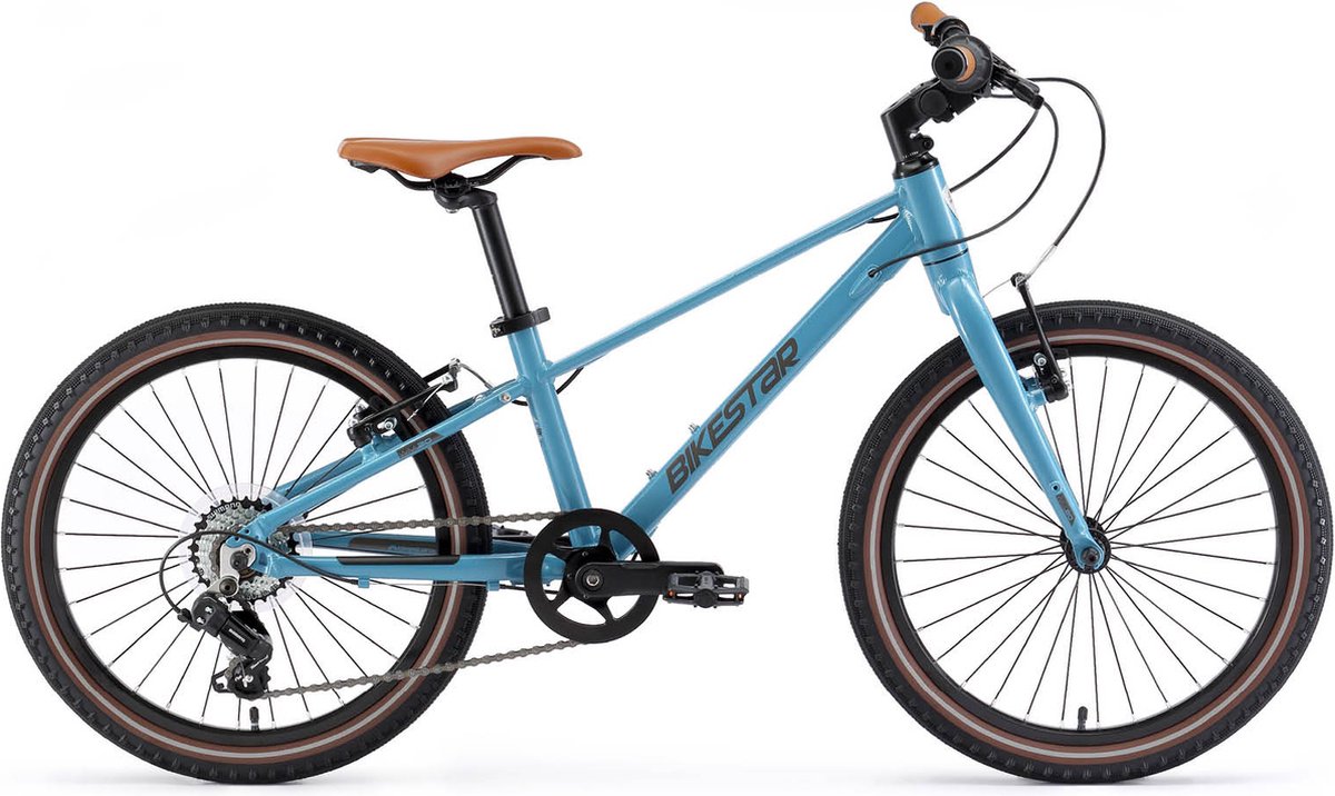 Bikestar kinderfiets lichtgewicht 20 inch 7 speed blauw Kinderfiets kopen online