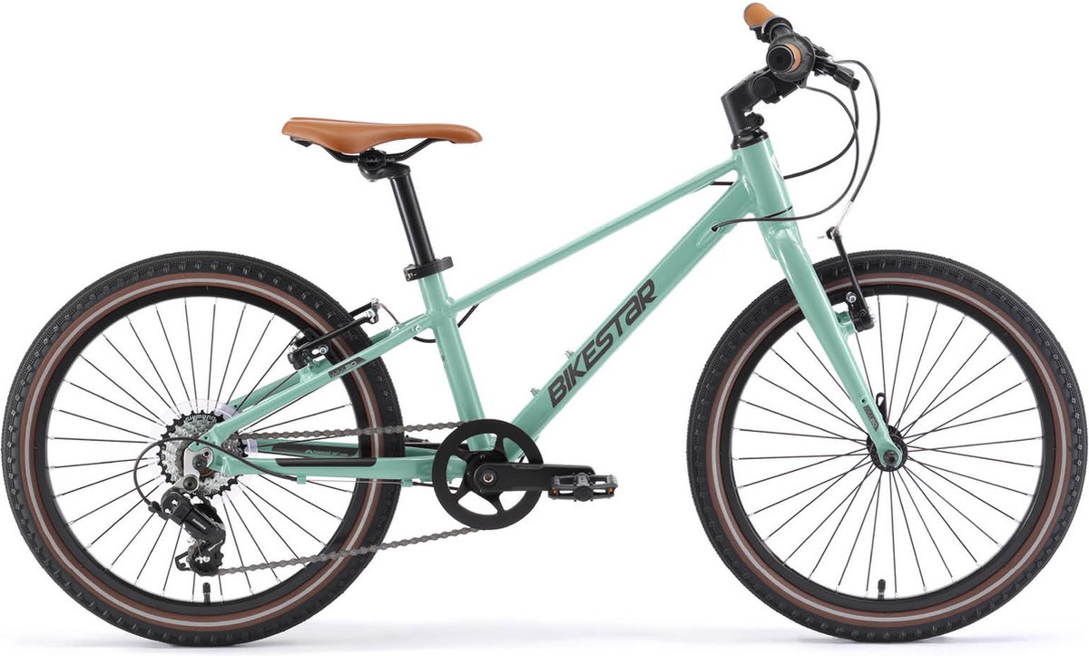 Bikestar kinderfiets lichtgewicht 20 inch 7 speed groen Kinderfiets kopen online