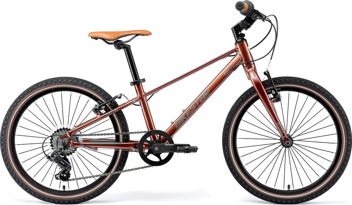 bikestar kinderfiets lichtgewicht 20 inch 7 speed koper