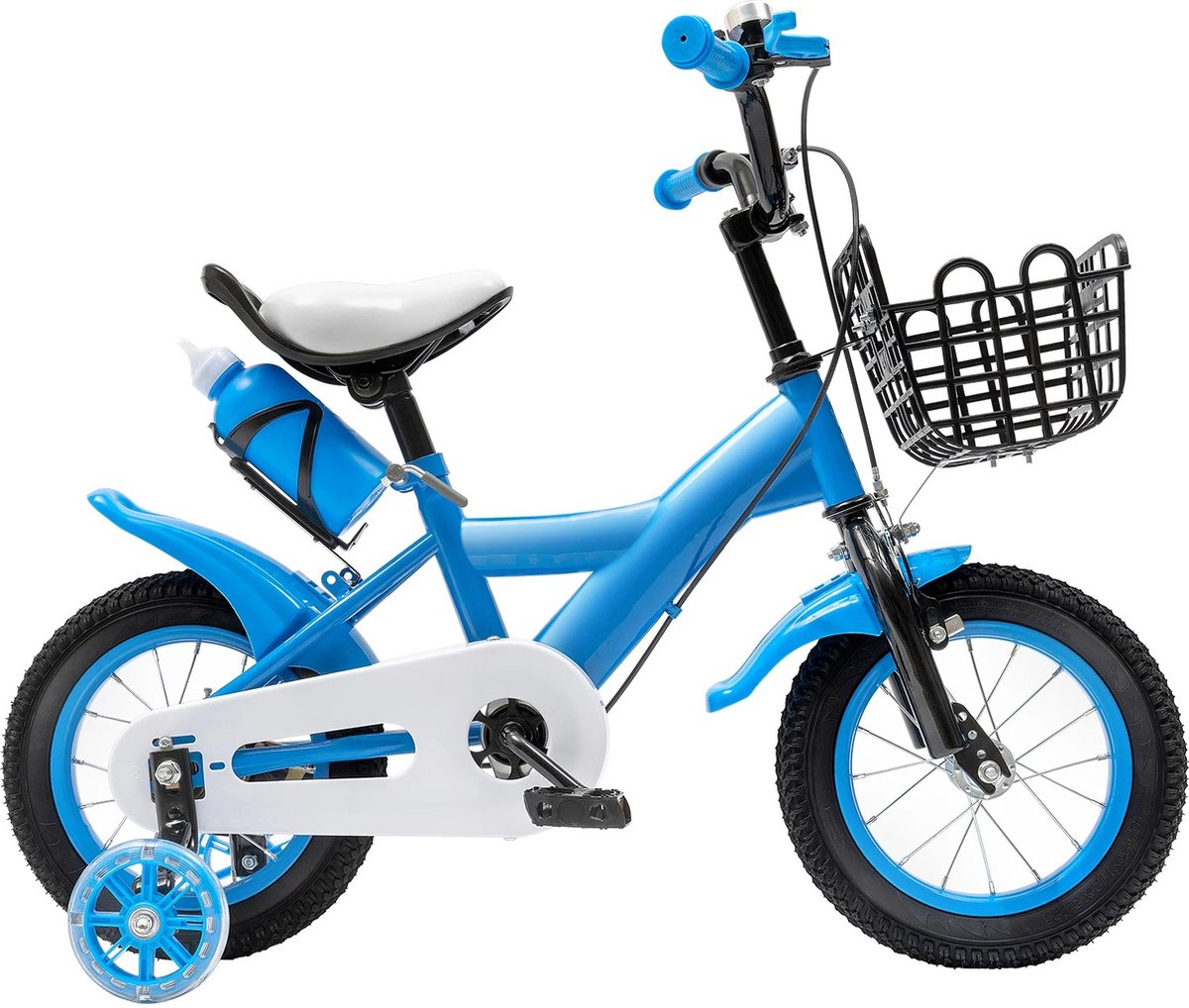 boleen kinderfiets 12 inch blauw jongens tot 4 jaar 80cm tot 95cm