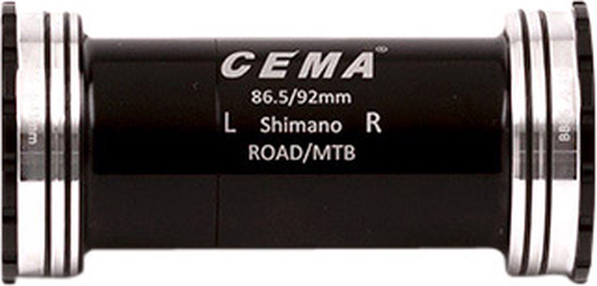 cema bb86 bb92 stainless steel shimano trapaslagers zilver 86 5 92 mm