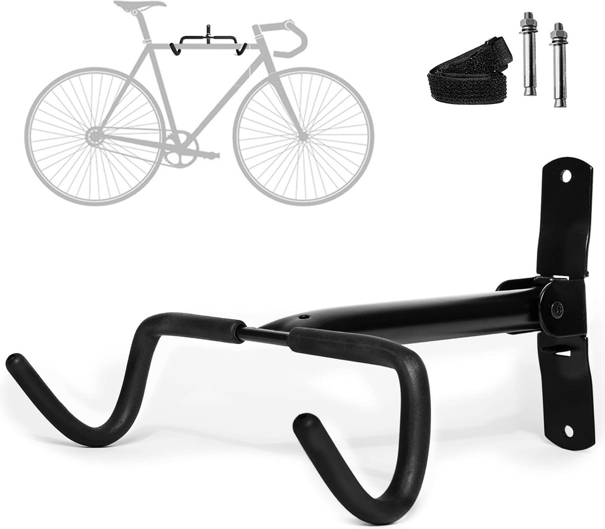 Charles Daily® Muurbevestiging voor opvouwbare fiets - Ruimtebesparend - Garage en thuis - Framebescherming - Core Zwart Fiets kopen online
