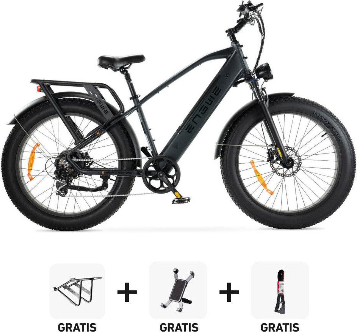 Combi-Deal! | ENGWE E26 - Hoge Instap - Zwart - 250W - Elektrische E-Bike Fiets (elektrisch) kopen online