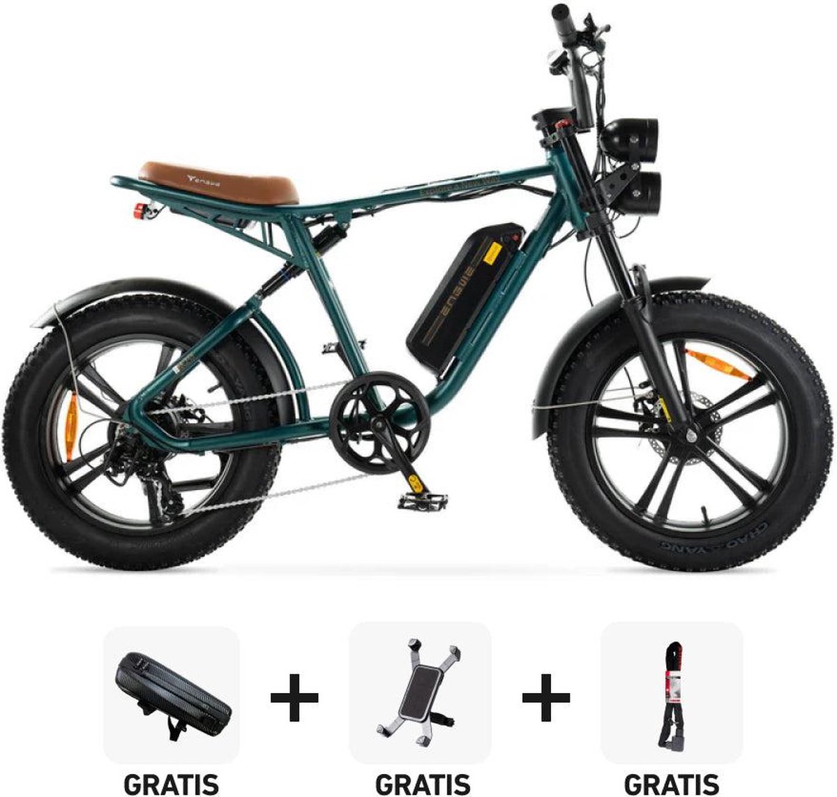 Combi-Deal! | ENGWE M20 - Groen - 250W - Elektrische Fatbike Fiets (elektrisch) kopen online