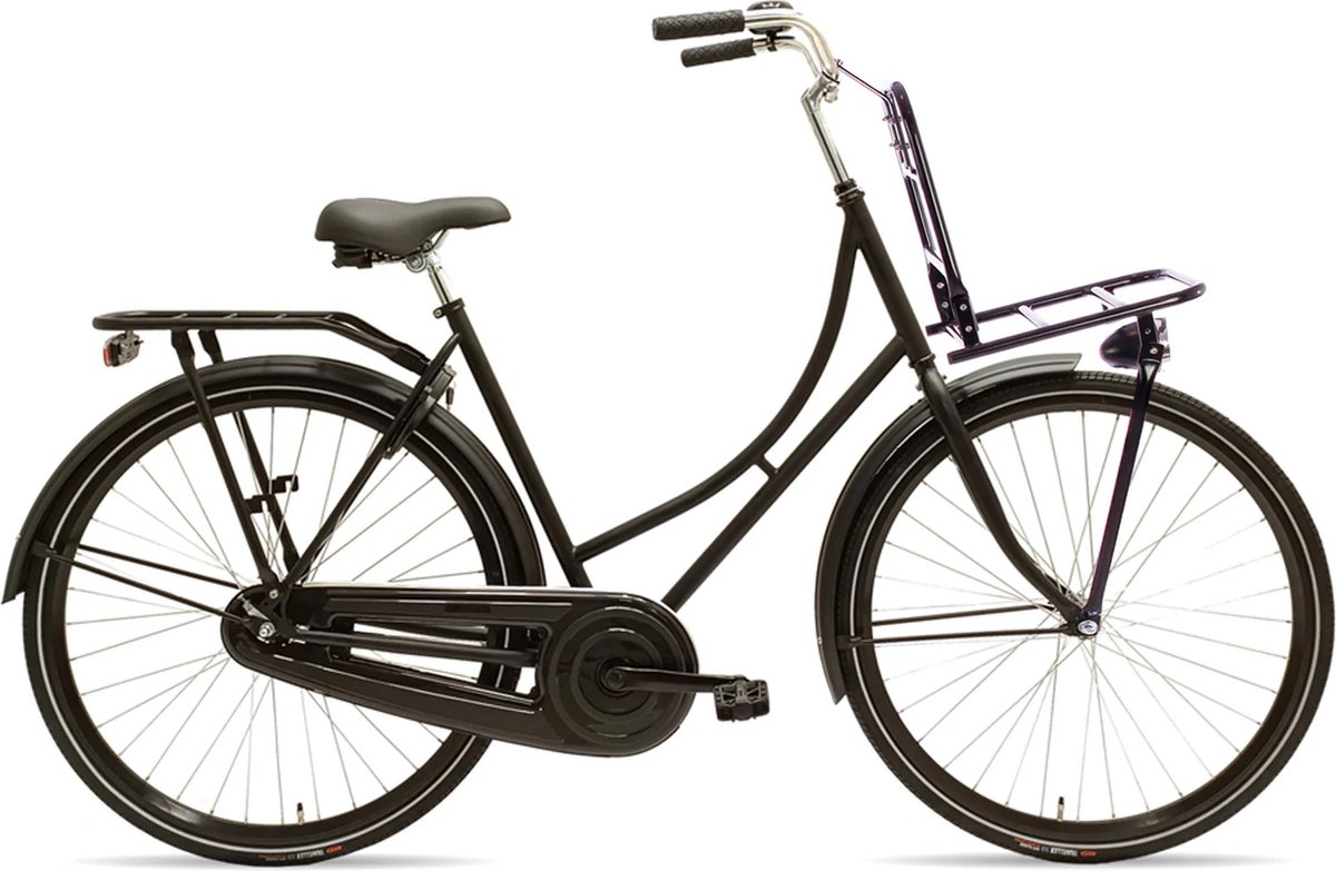 cortego omafiets plus deluxe mat zwart 28 inch damesfiets transportfiets stadsfiets 50 cm