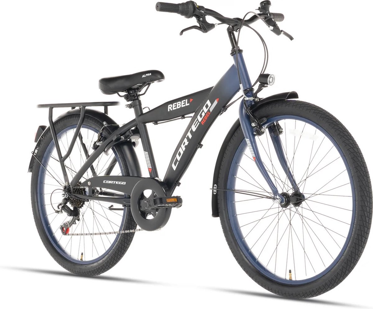cortego rebel jongensfiets 26 inch blauw 7 versnellingen kinderfiets 10 tot 12 jaar