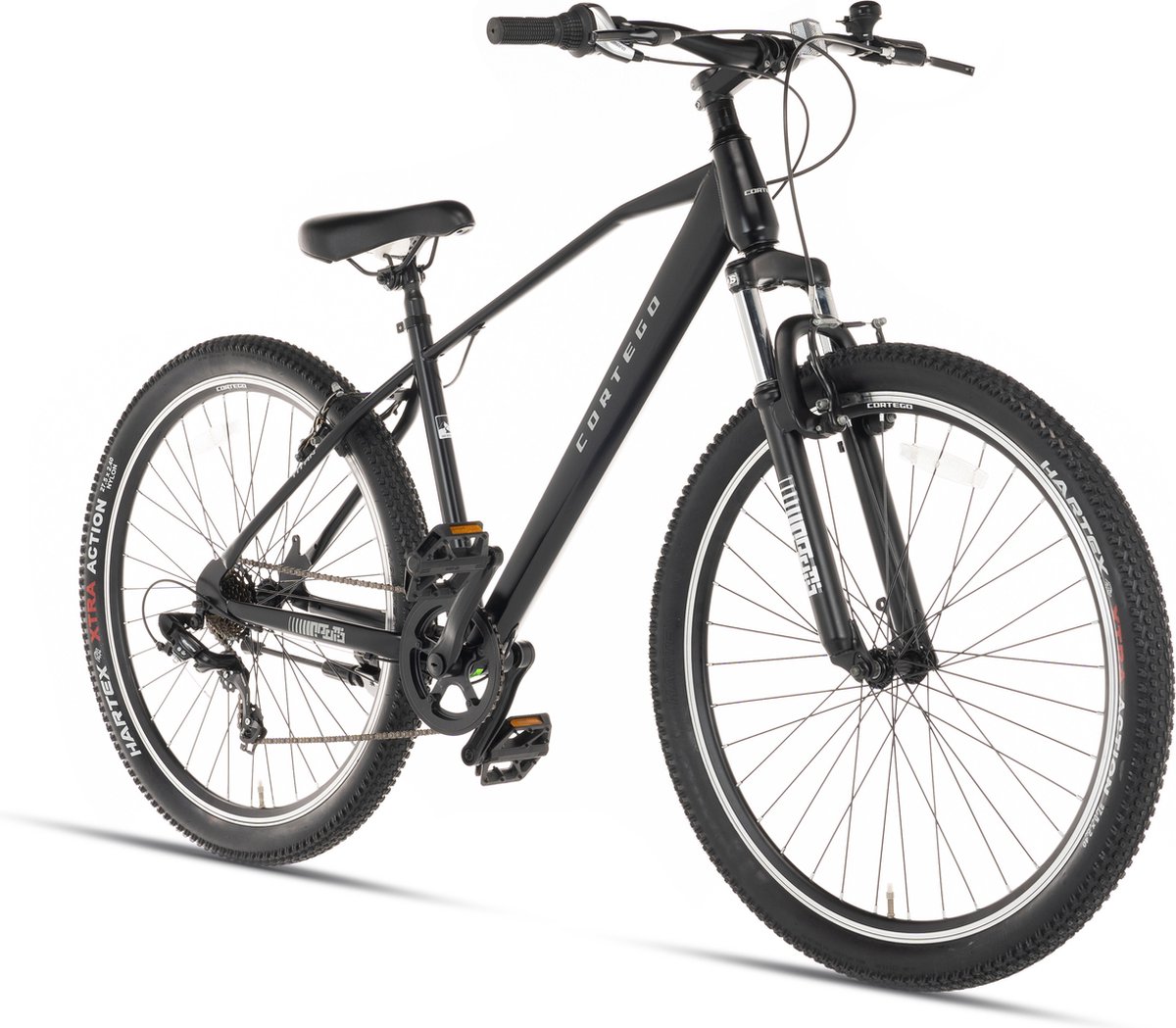 cortego titan mountainbike 27 5 inch zwart 7 versnellingen herenfiets jongensfiets vanaf 12 jaar