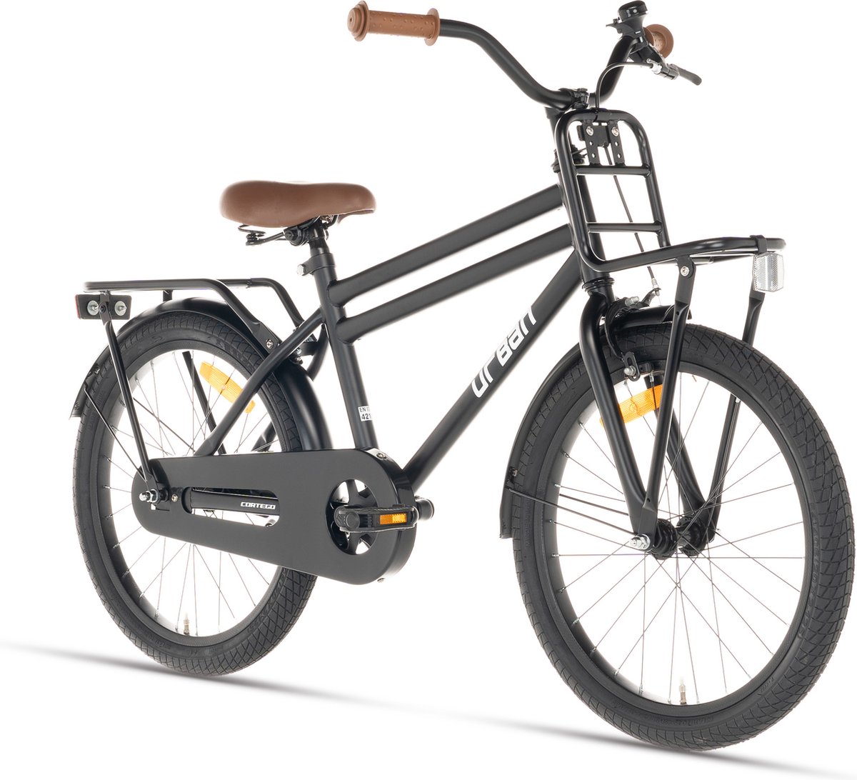 Cortego Urban Jongensfiets 22 Inch Mat-Zwart - Kinderfiets - 6, 7 & 8 Jaar - 130-140 cm Kinderfiets kopen online