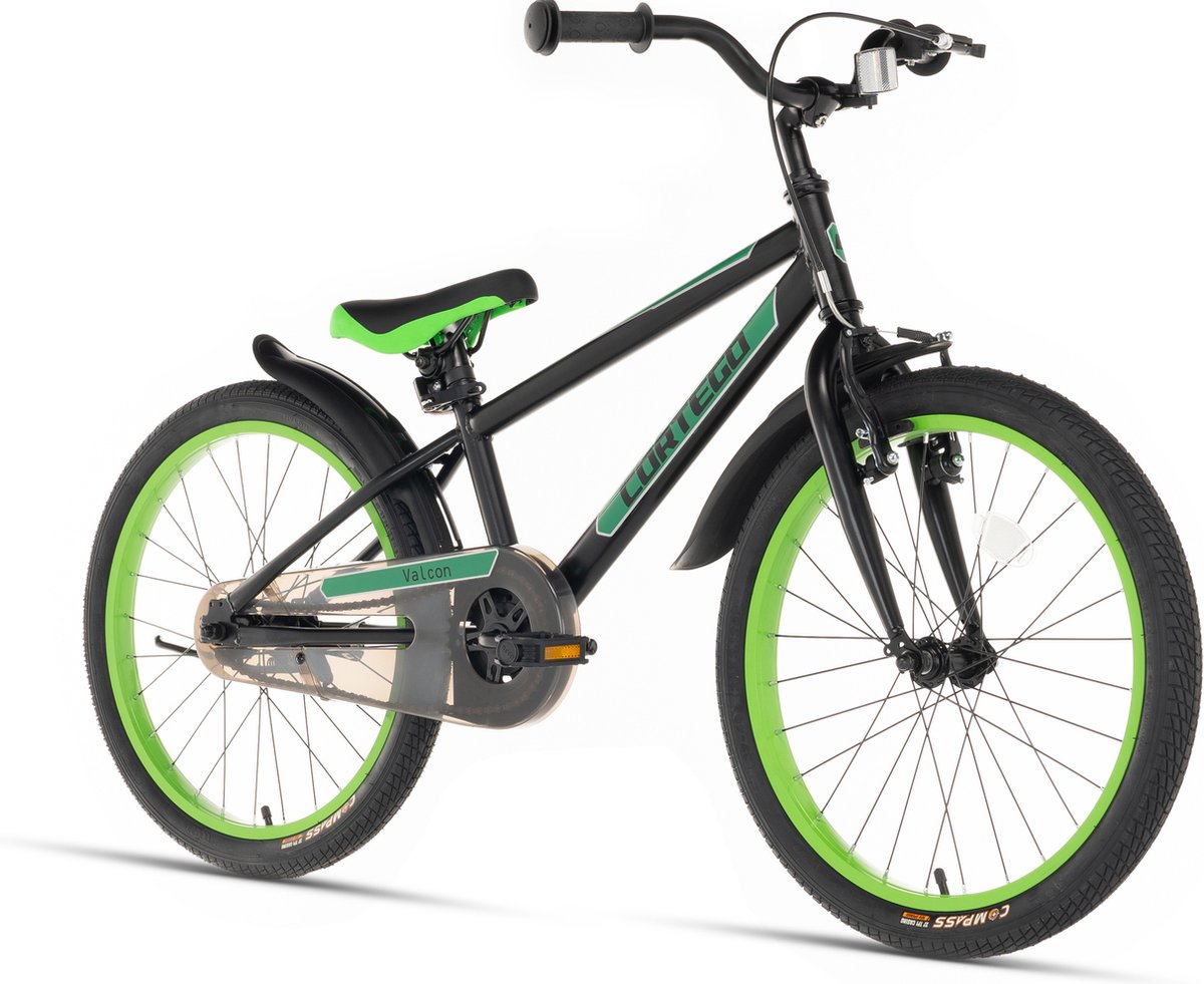 Cortego Valcon Jongensfiets Zwart 20 Inch - Kinderfiets - 5, 6 & 7 Jaar - 120-135 cm Kinderfiets kopen online
