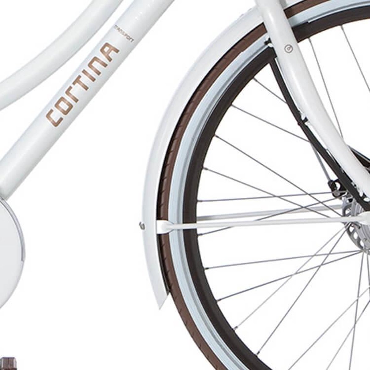 Cortina Spatbord voor 28 E-U4 white pearl Fiets kopen online