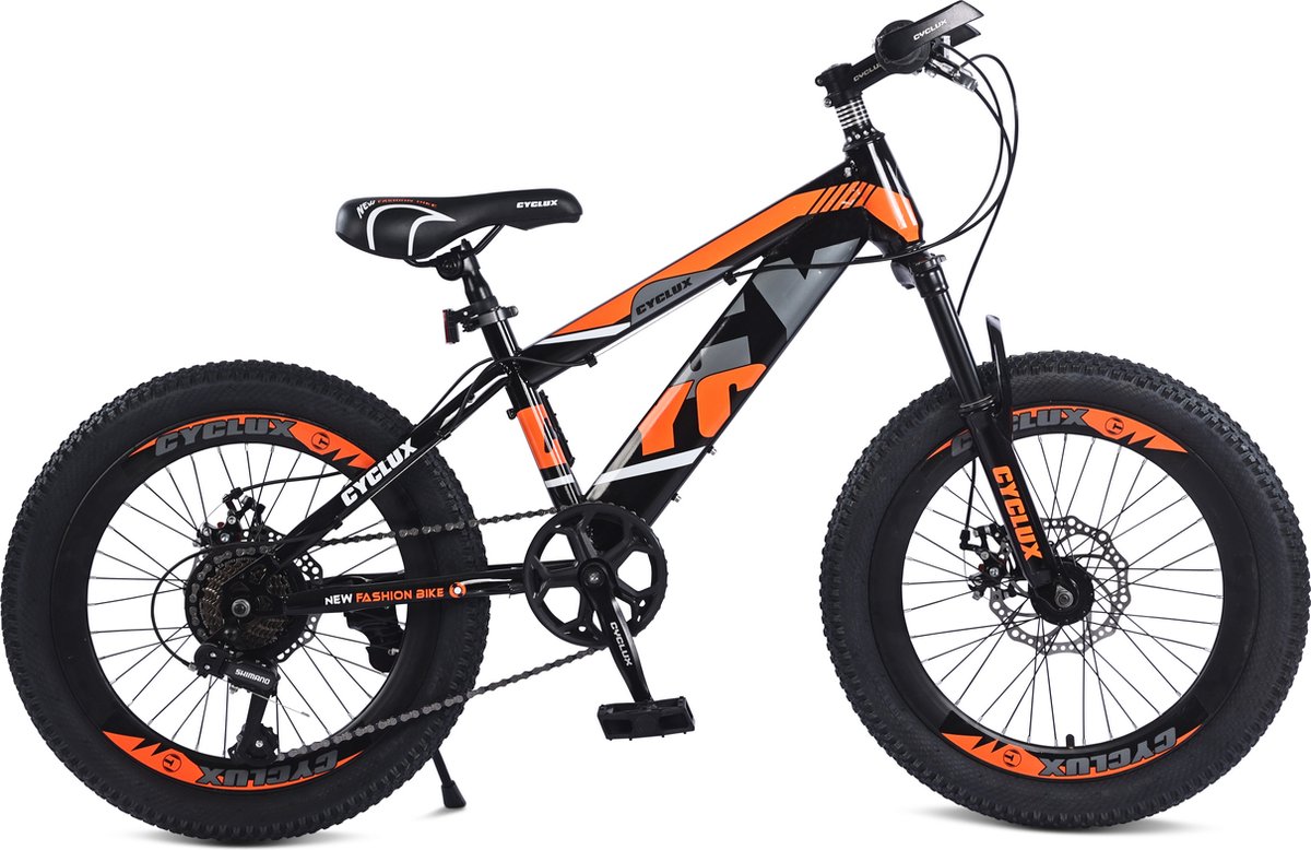 Cyclux New Fashion Jongensfiets Mtb 20 Inch 7 Speed Shimano Oranje Fiets kopen online