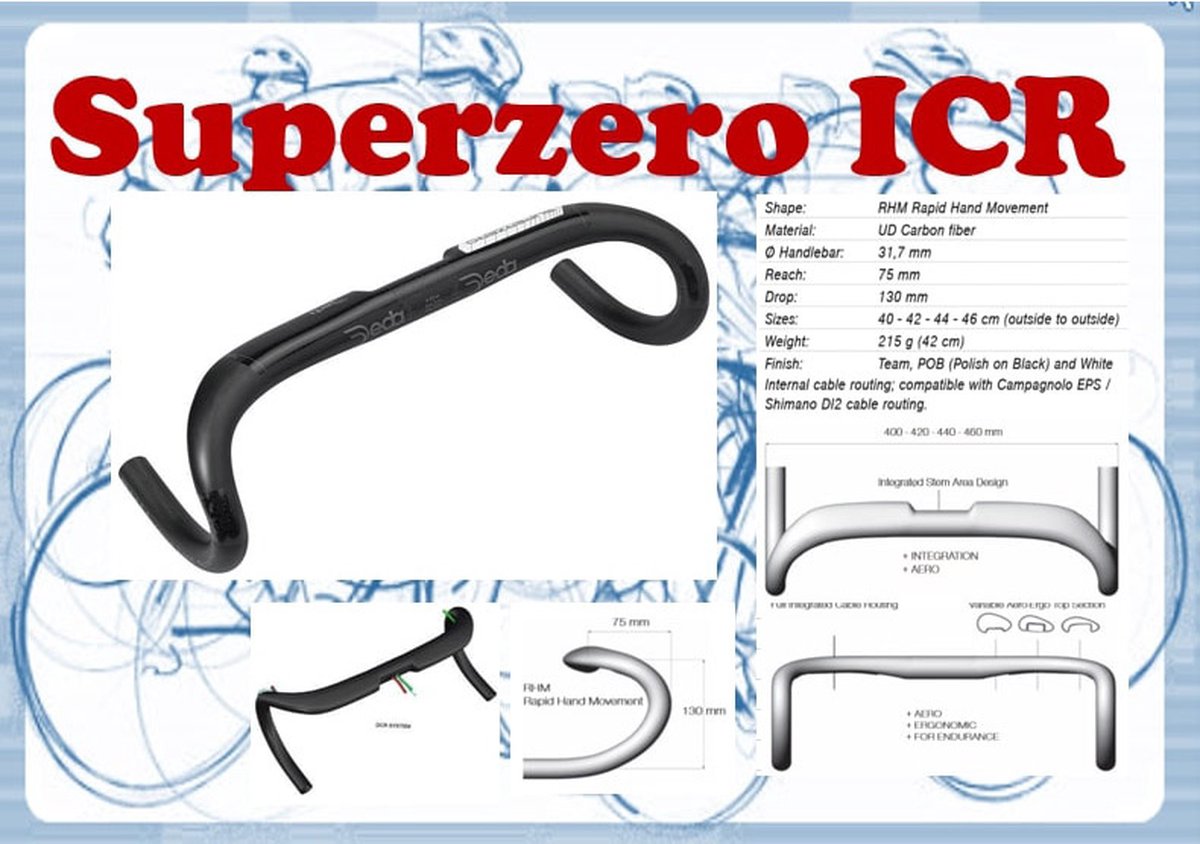 deda stuurbocht superzero icr carbon white 44 cm b b