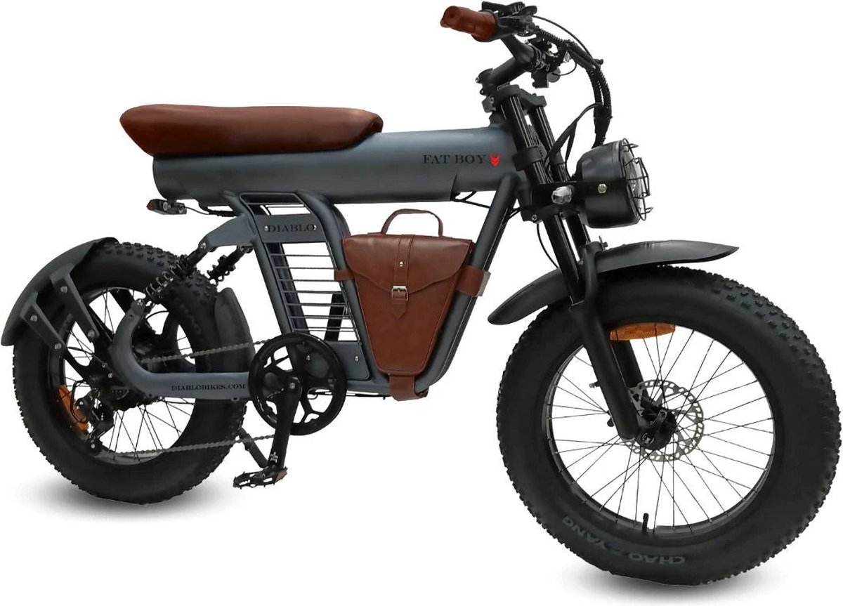 Diablo Fat Boy - Fatbike - Grijs - 250W - Elektrische Fatbike Fiets (elektrisch) kopen online