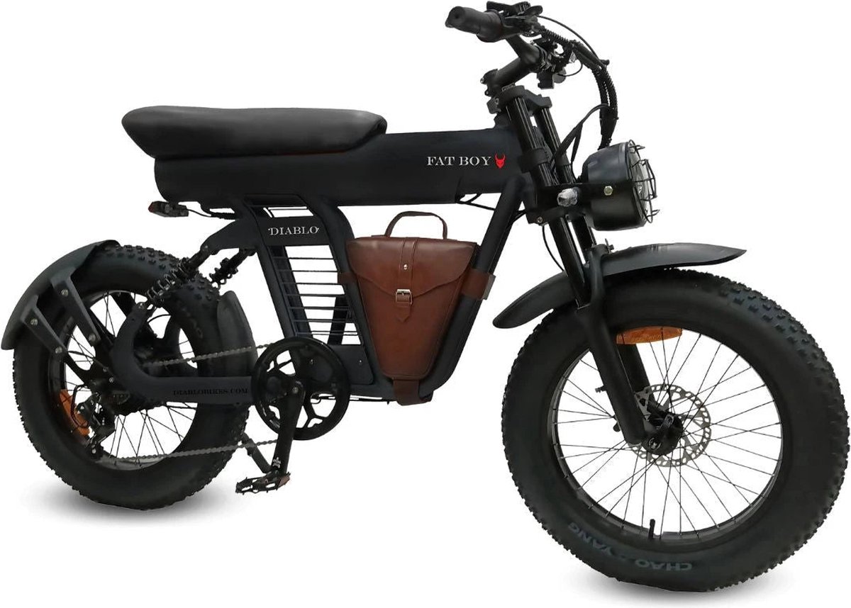 Diablo Fat Boy - Fatbike - Zwart - 250W - Elektrische Fatbike Fiets (elektrisch) kopen online