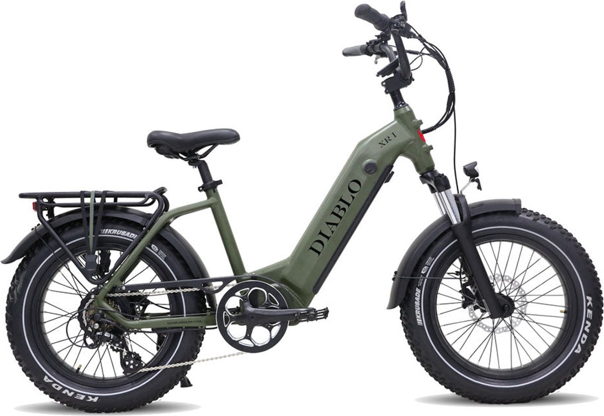 diablo xr1 fatbike groen 250w elektrische fatbike